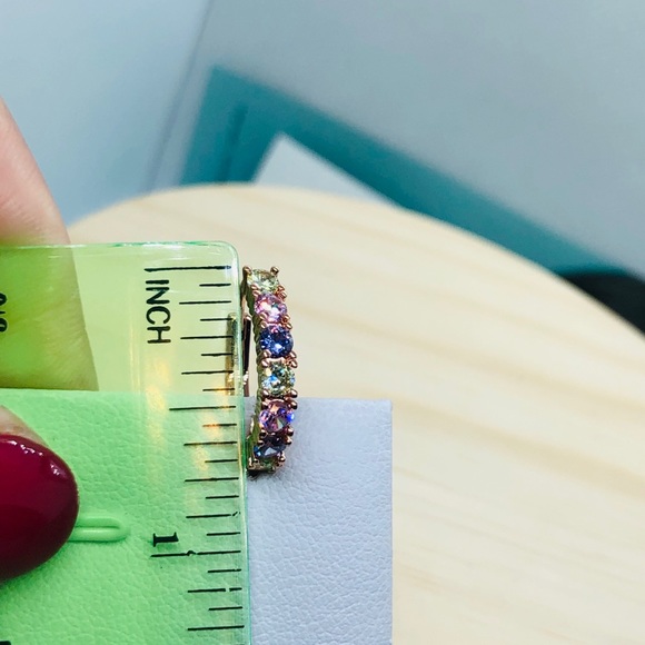 Rose Gold Multicolor Earrings - Picture 3 of 4